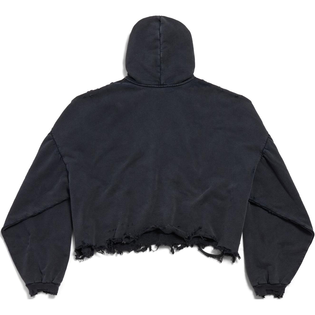 Balenciaga SS25 Толстовка Regular Fit женская черная — фото 4