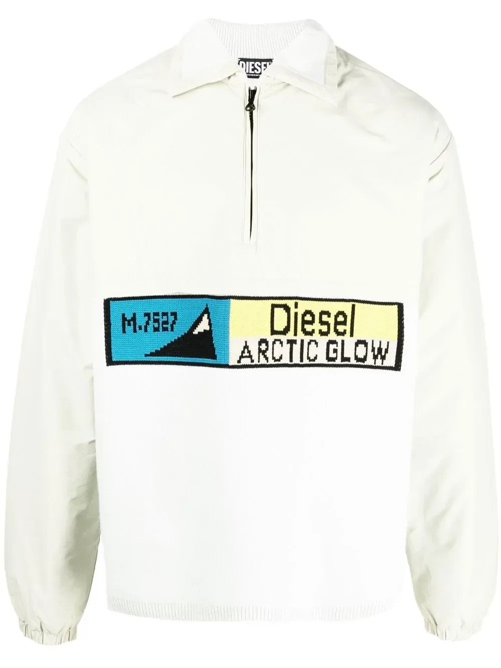 Джемпер на молнии с логотипом Diesel, зеленый