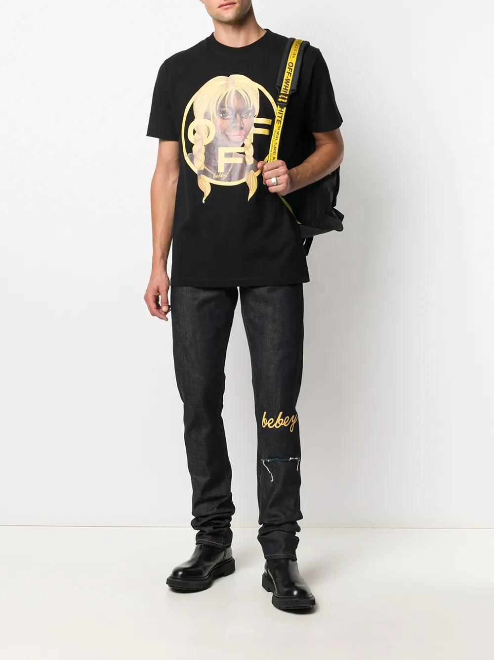Джинсы Bebey Selvedge из коллаборации с Theophilus London OFF-WHITE, синий — фото 2