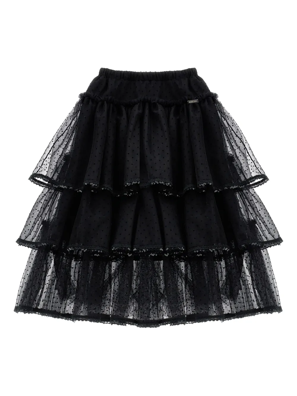 

Жаккардовая юбка в горох Monnalisa, черный