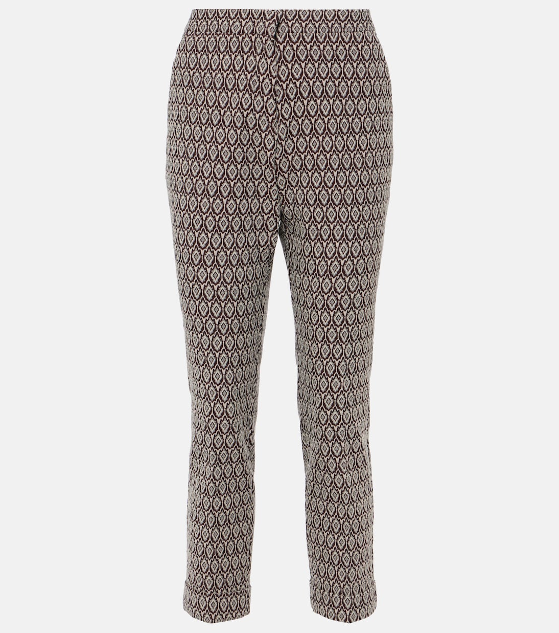 

Укороченные брюки из хлопковой смеси с принтом Etro, Multicolour On Beige Base