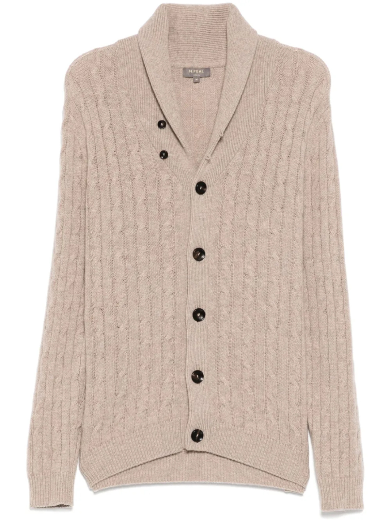 

Кардиган Garrick Shawl Cable N.Peal, коричневый