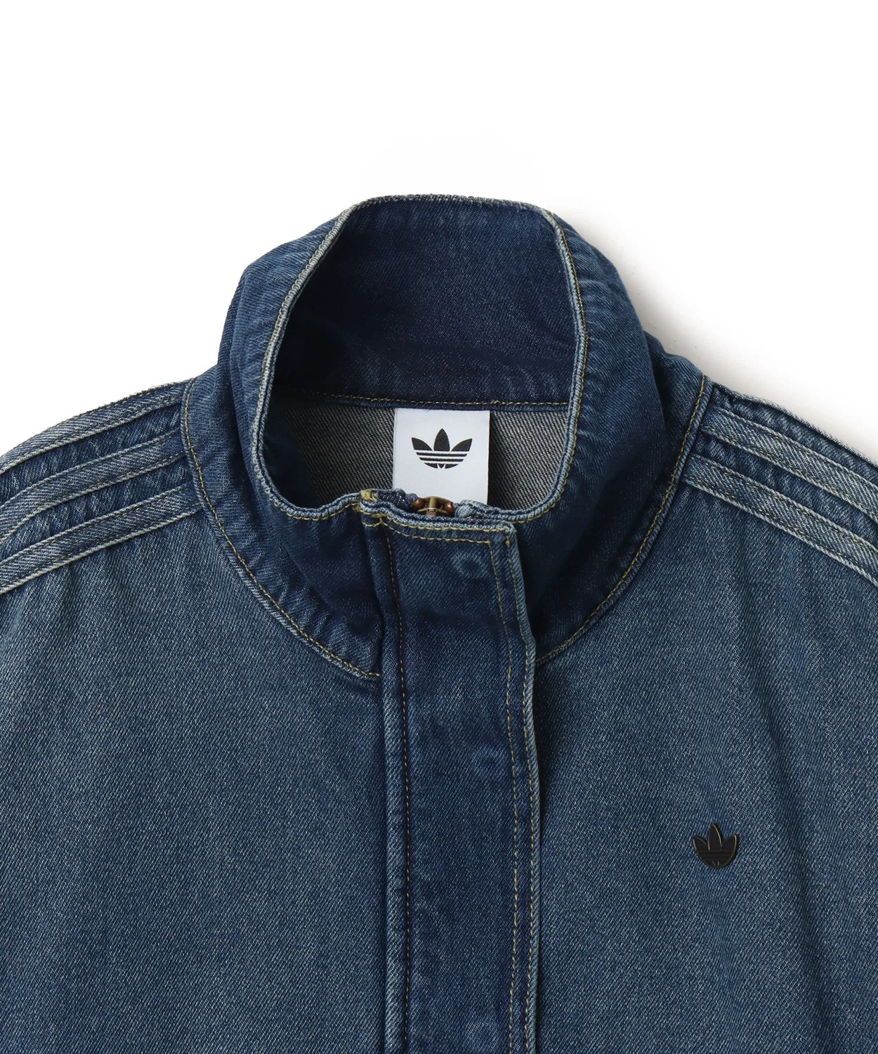 Джинсовая куртка-трактор adidas DENIM TRACKTOP, светлоголубой — фото 4
