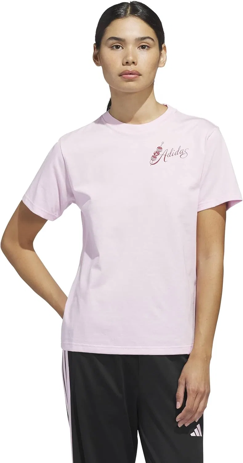 Футболка женская adidas Mind Bodysuit and Spirit(s) Graphic, Clear Pink