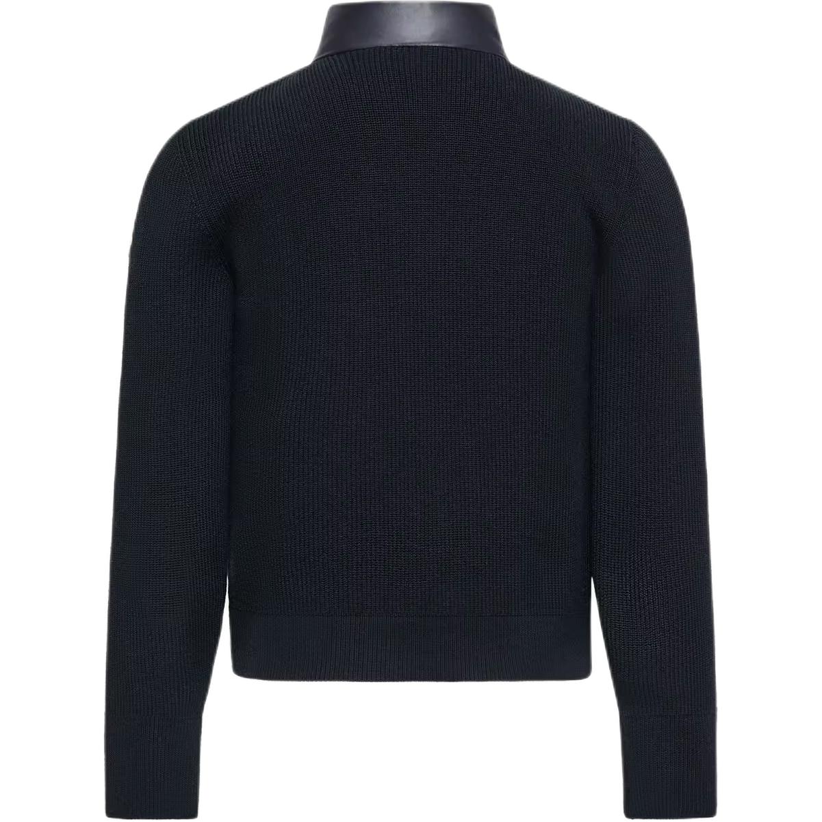 Утепленная вельветовая куртка-кардиган на молнии SS26 триколор, детская Moncler, marine синий — фото 3