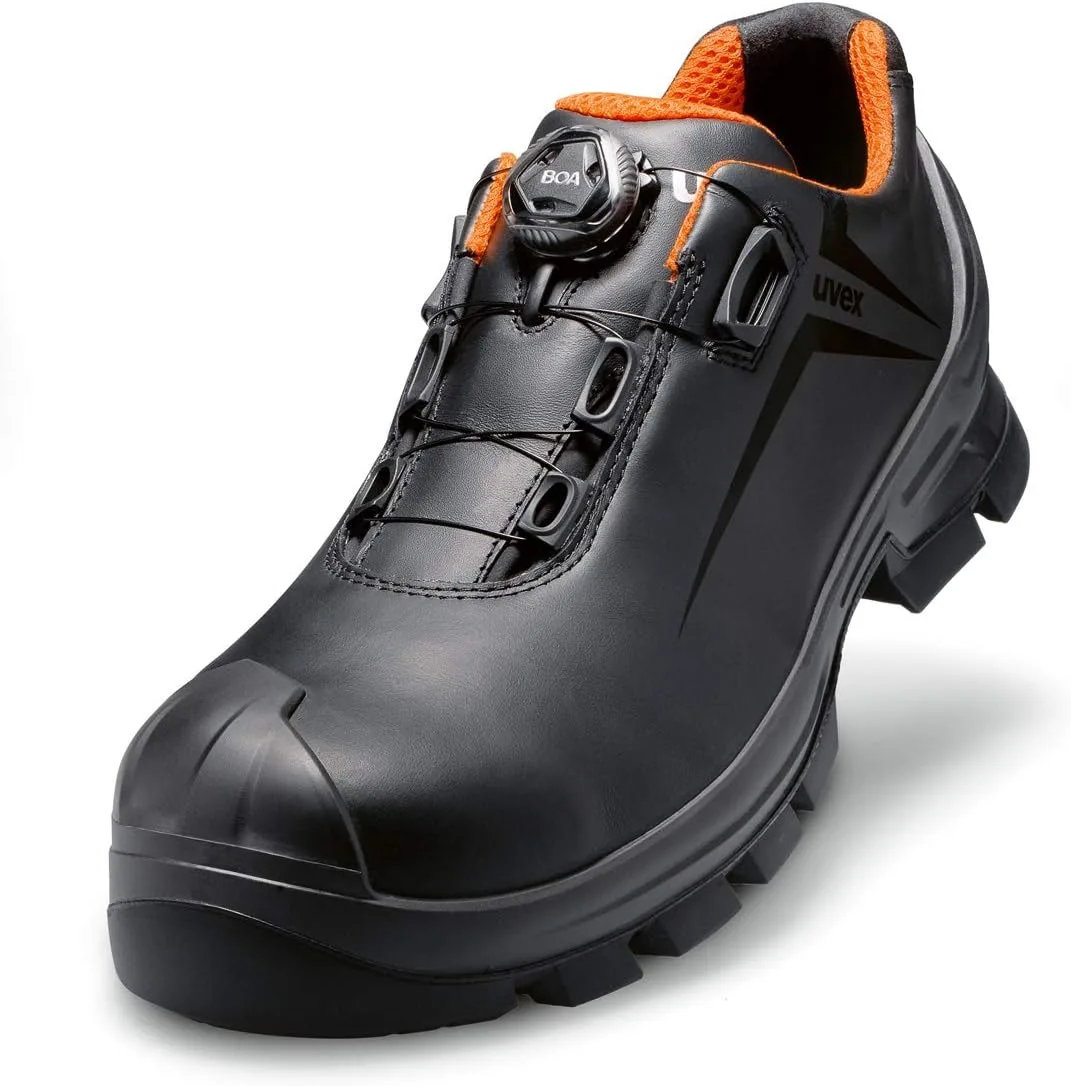 Водонепроницаемые рабочие ботинки Uvex 2 Vibram BOA S3 для мужчин и женщин, черный/оранжевый