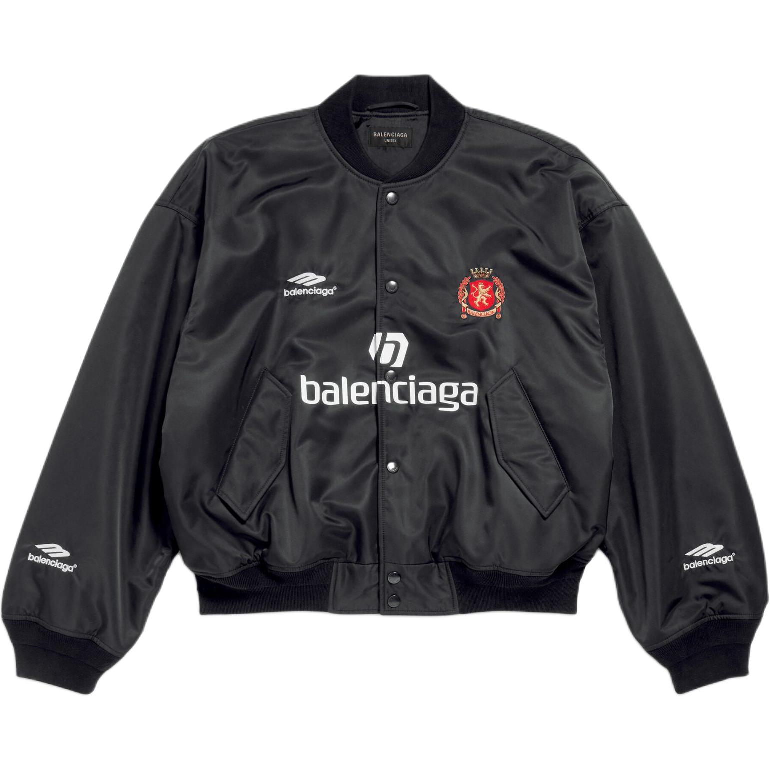 

Balenciaga Футбольная куртка варсити, Black