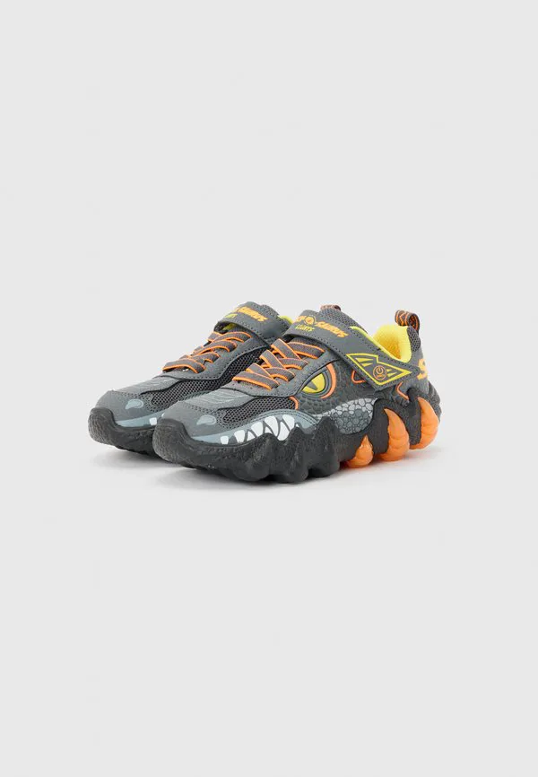 Кроссовки saurus lights 2.0 Skechers, Charcoal/Orange/Yellow — фото 2
