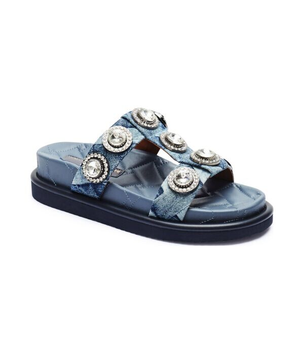 Сандалии джинсовые Kurt Geiger Orson Crystal, синий