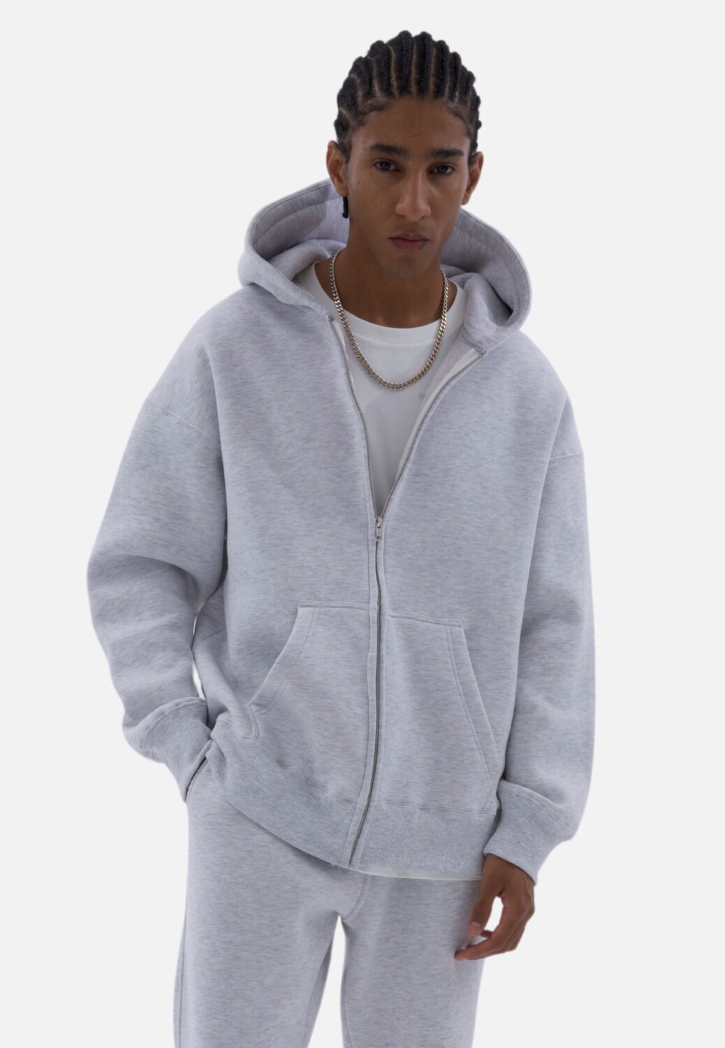 

Куртка Megaman Basic ZIP Hoode, серый меланж