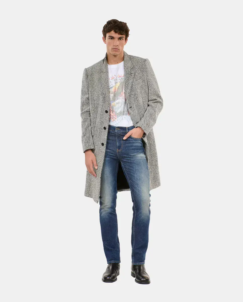 

Потрепанные мужские узкие джинсы The Kooples, синий