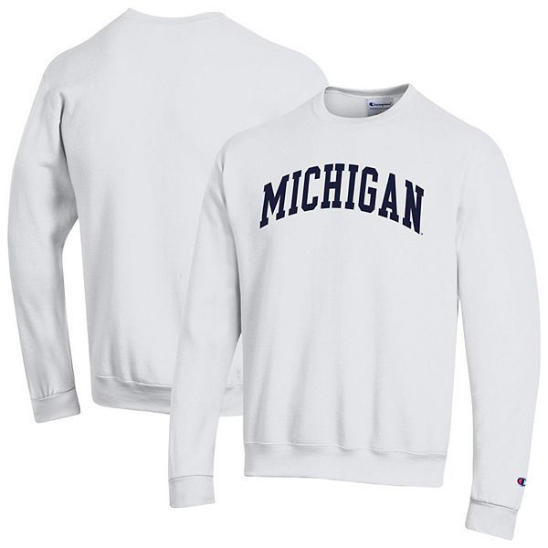 

Мужской белый свитшот michigan wolverines basic arch fleece Champion