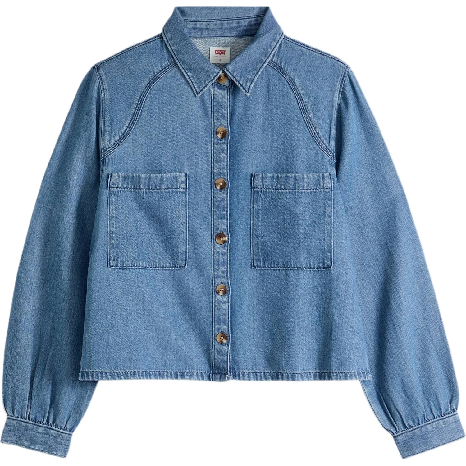 Levis Рубашка Women's Dark Color Washed с заостренным воротником тонкая Workwear