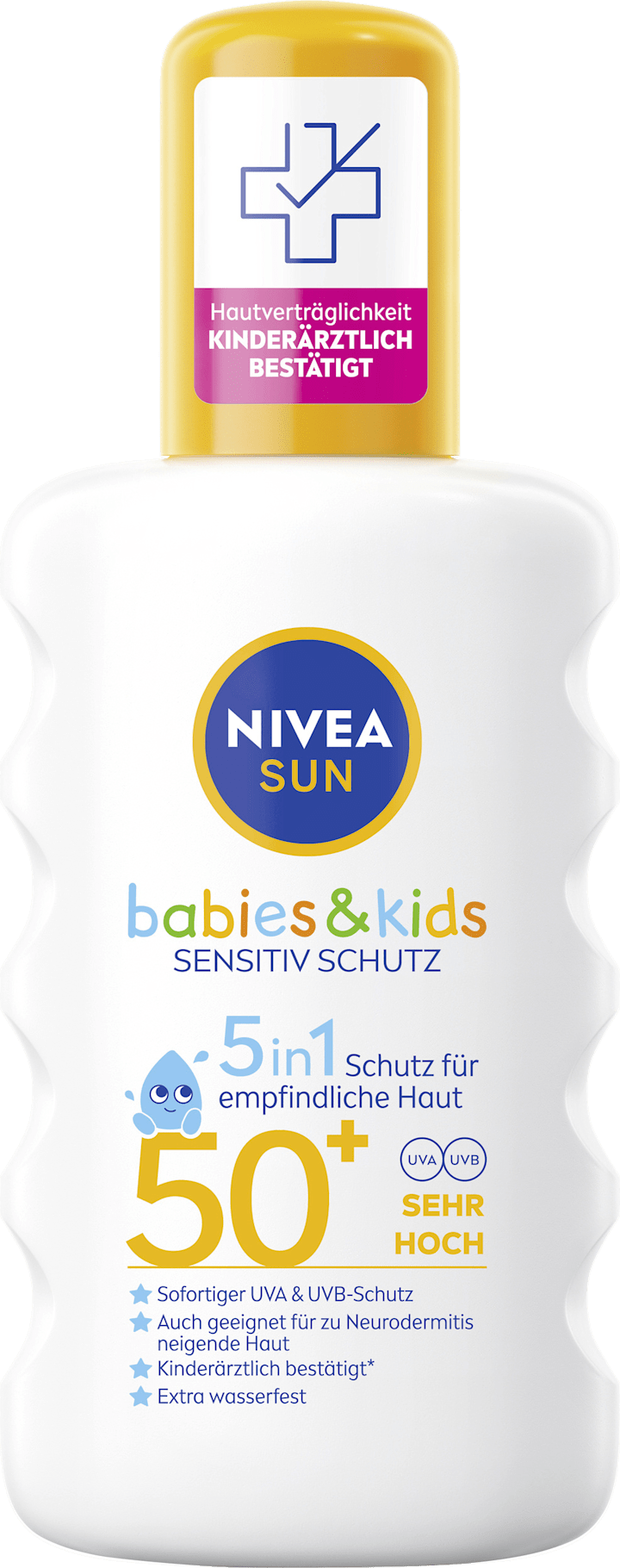

Солнцезащитный спрей NIVEA SUN Sonnenspray Babies & Kids sensitiv LSF 50+, 200 ml