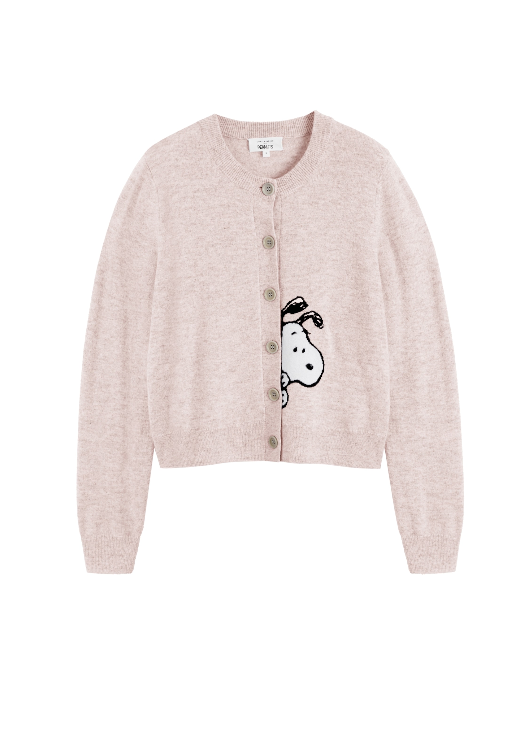 

Chinti & Parker Кардиган 'Sneeky Snoopy' в крапинку розового цвета