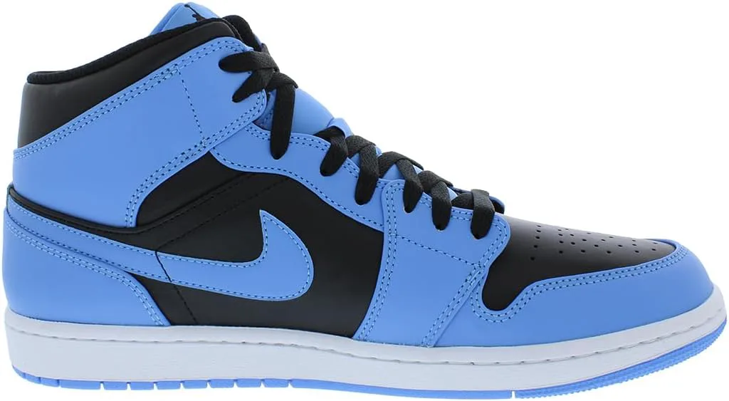 Кроссовки Jordan Air 1 Mid унисекс для взрослых, синий/черный/белый — фото 3