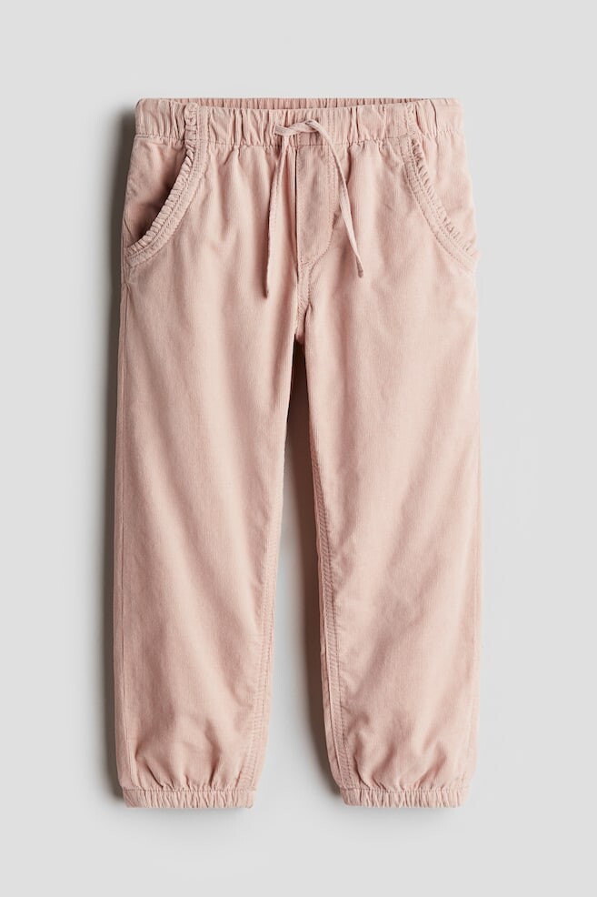 

Джоггеры из хлопкового вельвета H&M, розовый