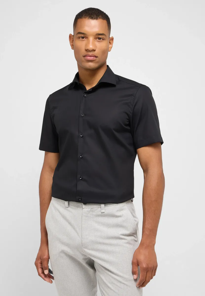 

Рубашка Eterna с короткими рукавами "SLIM FIT", черный