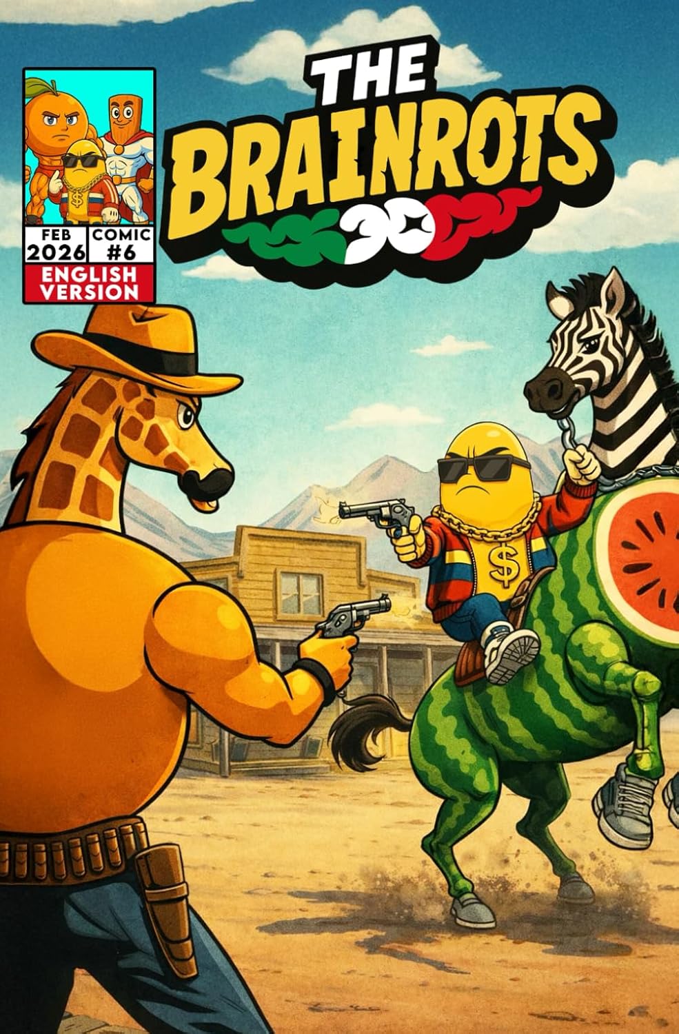 

THE BRAINROTS #6 - Issue Six - [English Version] The Italian Brainrot Characters Comic [New Super Sahur Episode]: 3 Comic Stories in English [First ... the Brainrot characters [ English Version ])