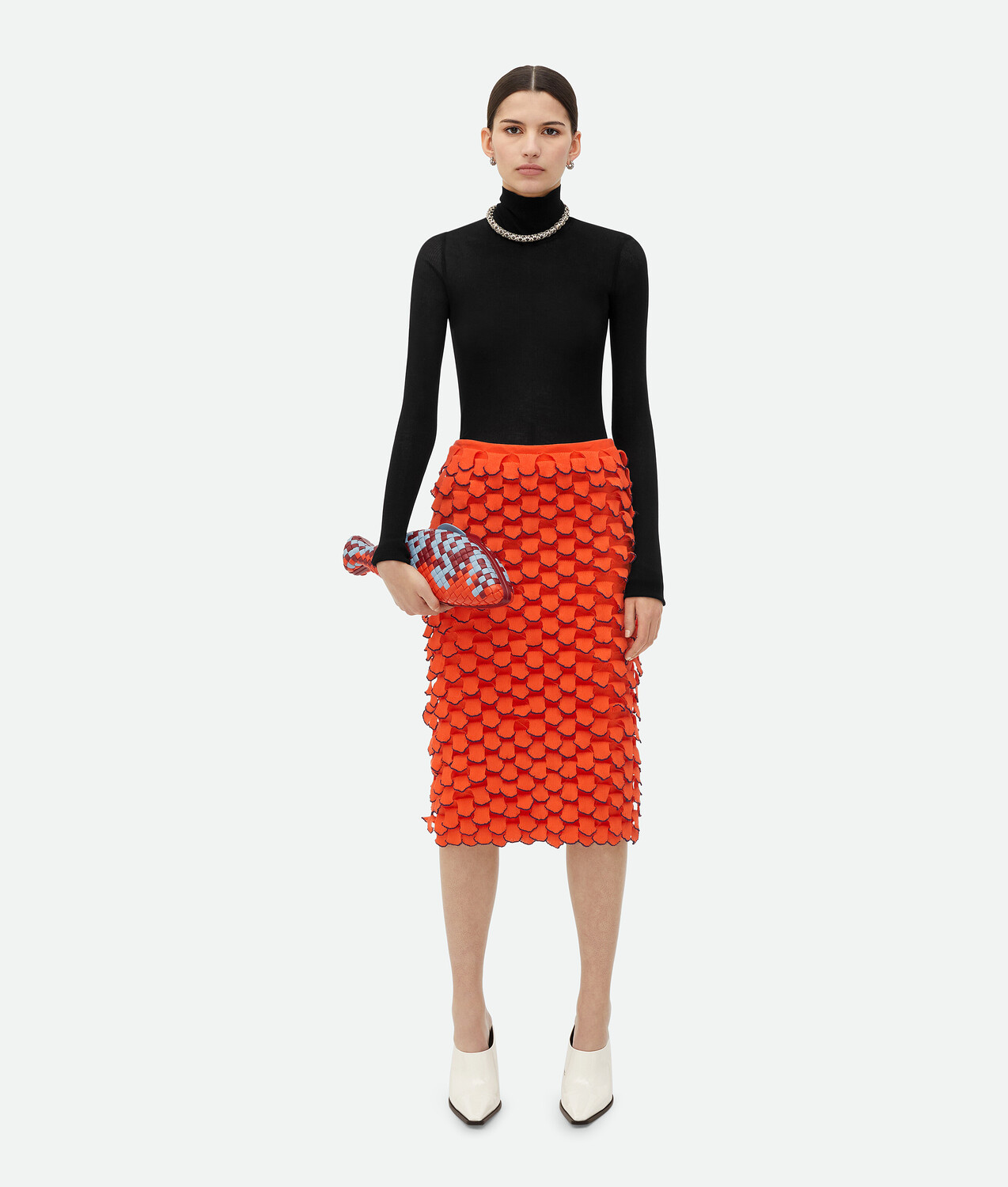 

Юбка из хлопка с чешуйками Bottega Veneta