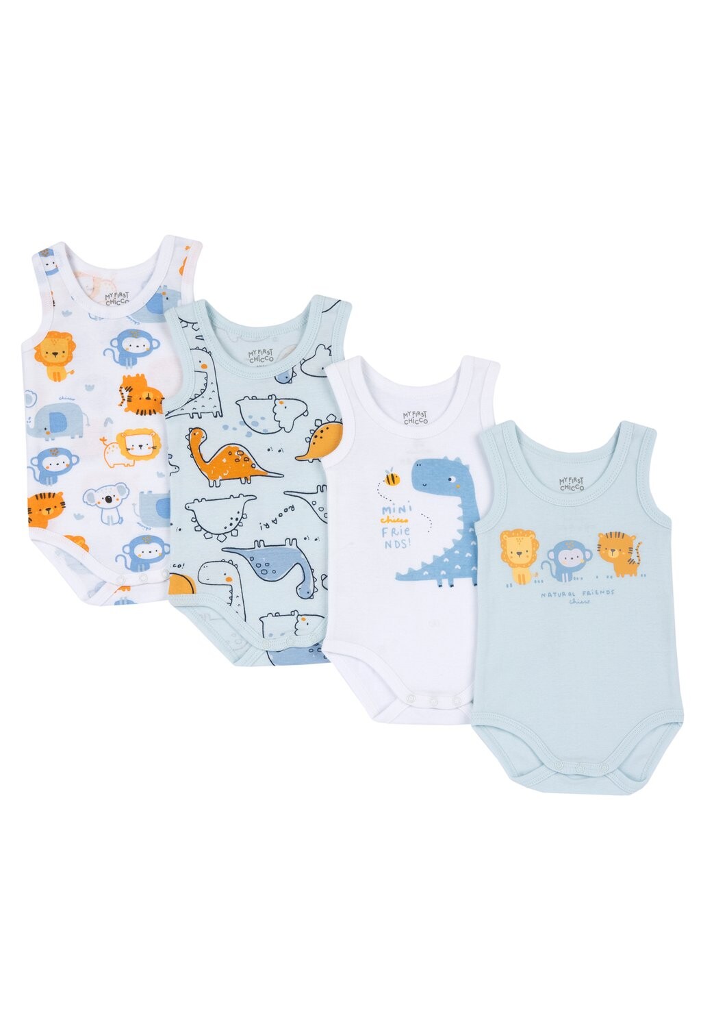 

Боди 4 PACK Chicco, цвет light blue