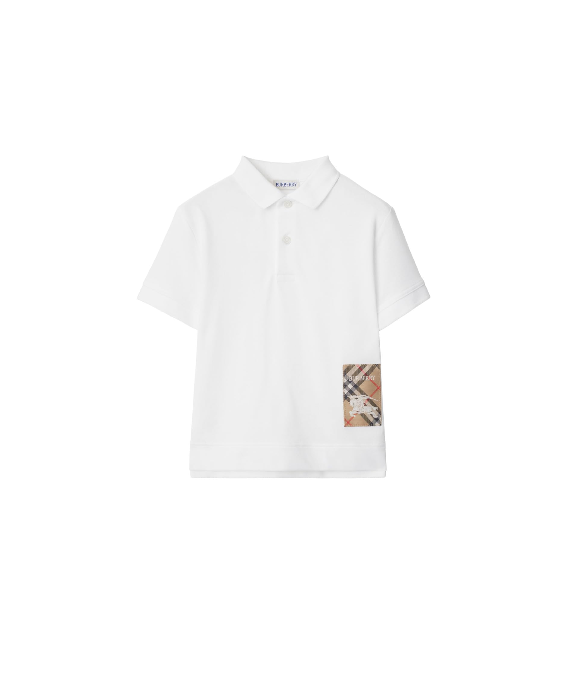 

Поло Burberry Kids Johane EKD Label Polo Shirt, белый