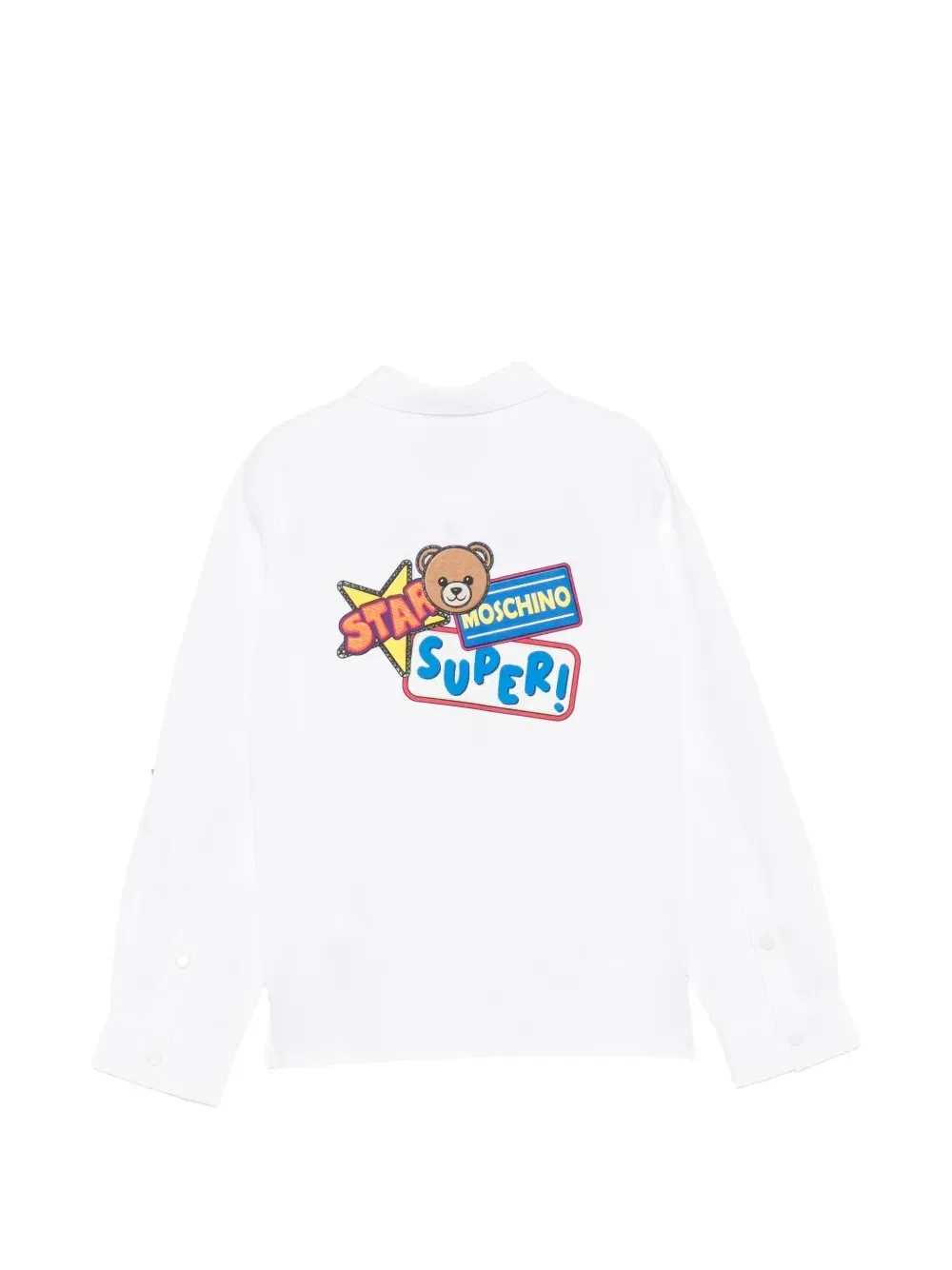 Рубашка с нагрудным карманом Moschino Kids, белый — фото 2