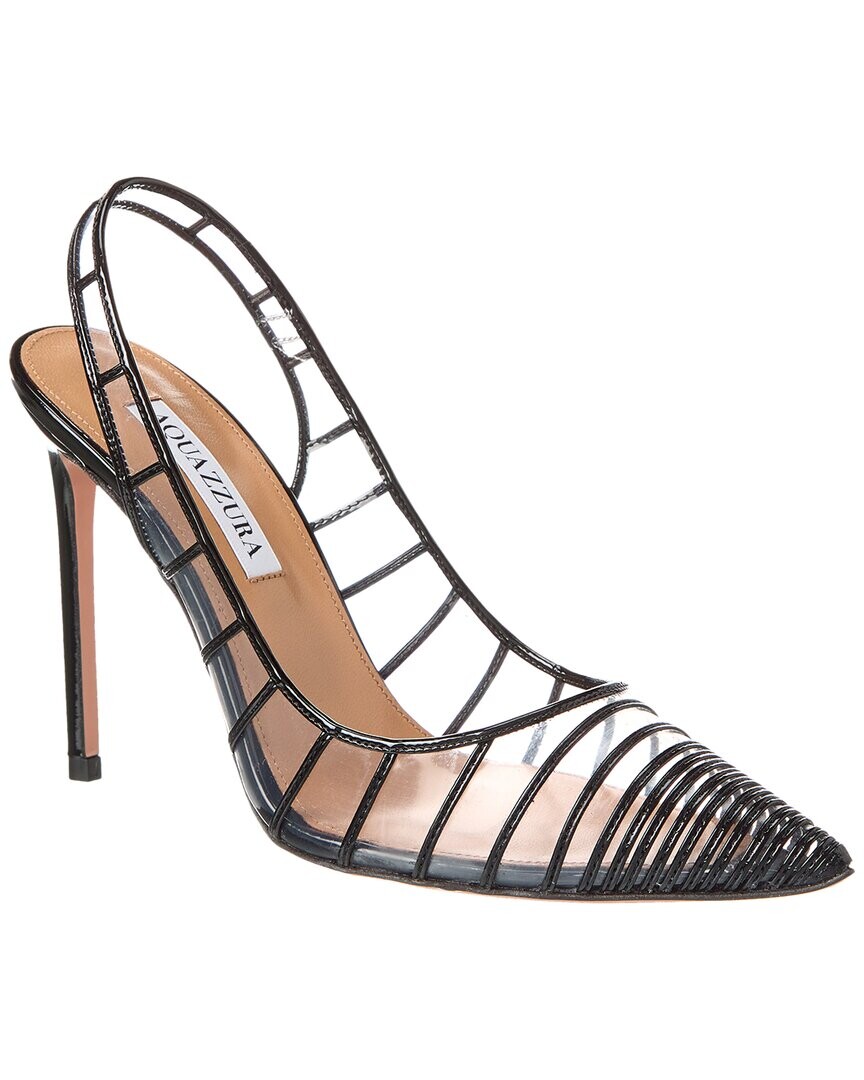 

Туфли Aquazzura Call Me 105 из винила и лака с пяткой на пятке, черный