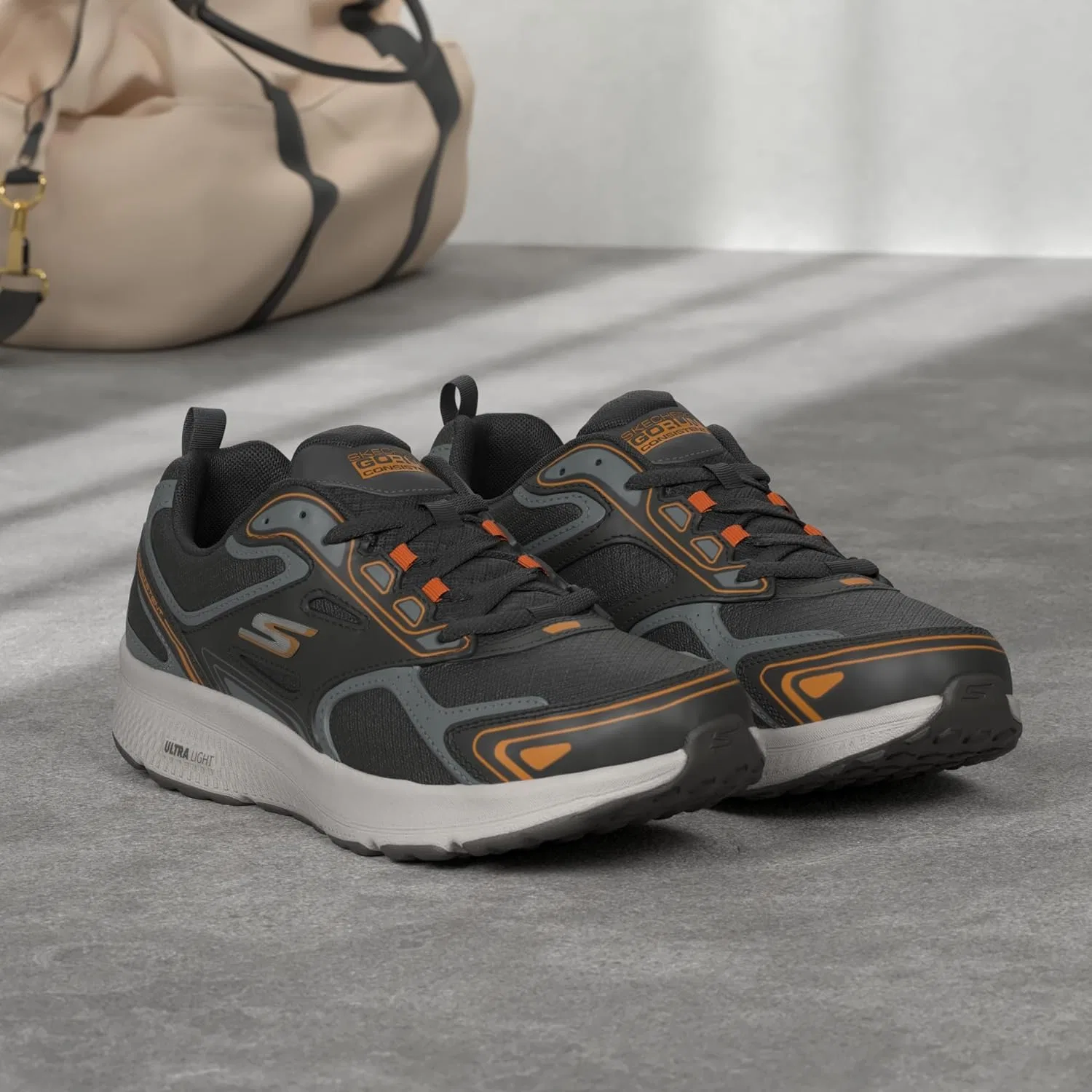 Мужские кроссовки Skechers Go Run Consistent, Black Orange — фото 2