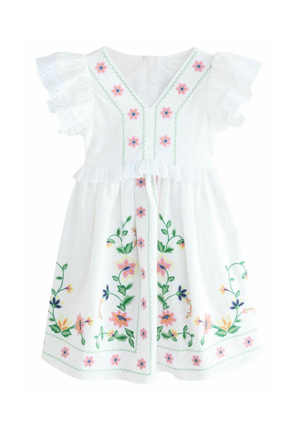 

Повседневное платье REGULAR FIT -EMBROIDERED Next, белый