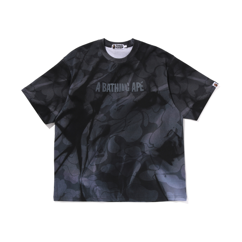 

Футболка Bape Overall Print Logo Relaxed Fit A BATHING APE, черный