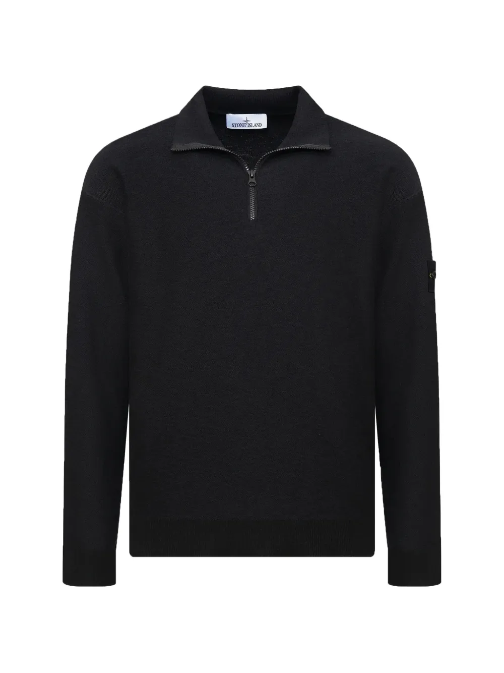 

Свитер с застежкой-молнией на воротнике Stone Island, черный