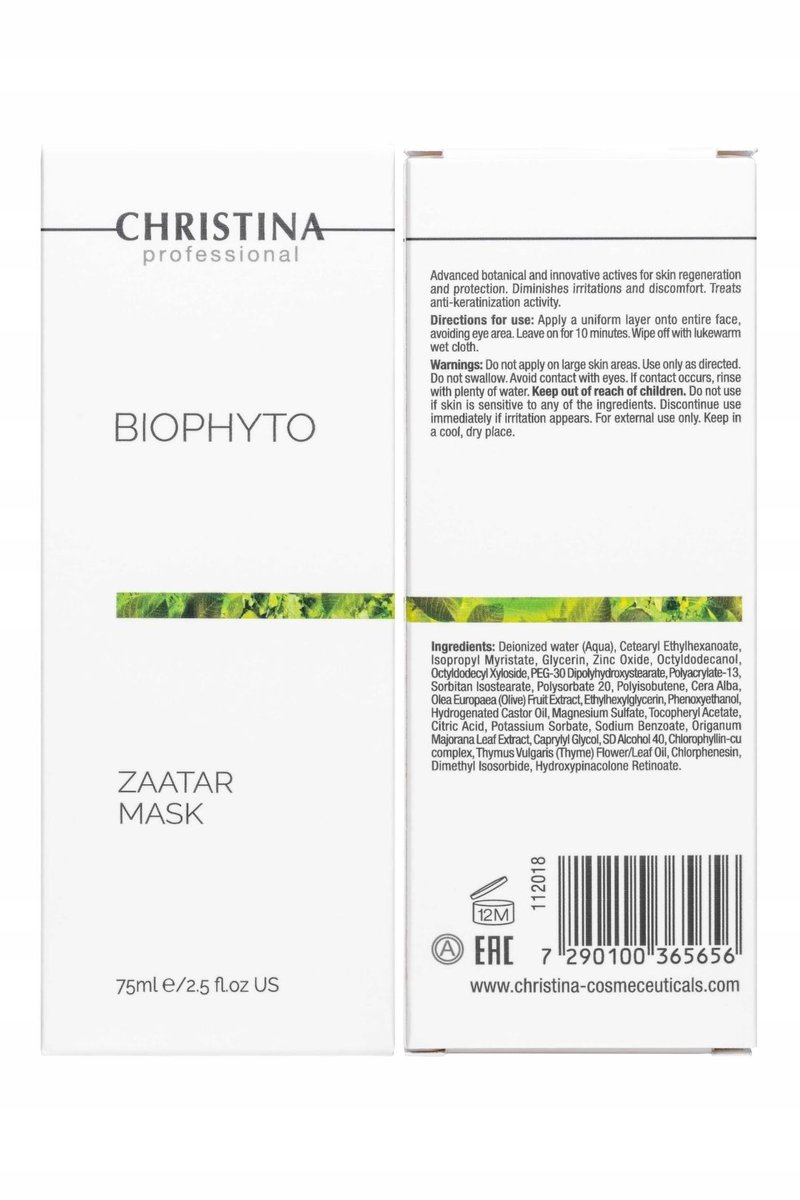 Маска для лица Christina — BioPhyto, Zaatar Mask, «Zaatar», 75 мл — фото 2