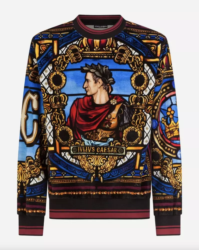 

Толстовка с круглым вырезом и принтом «Император» Dolce & Gabbana, мультиколор