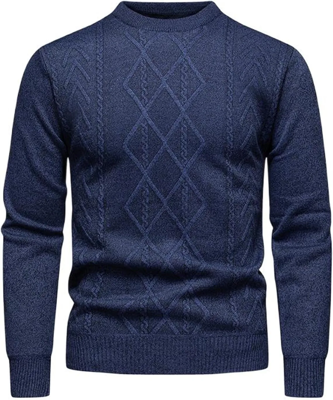 

Мужской свитер с круглым вырезом в клетку ESFHWYP