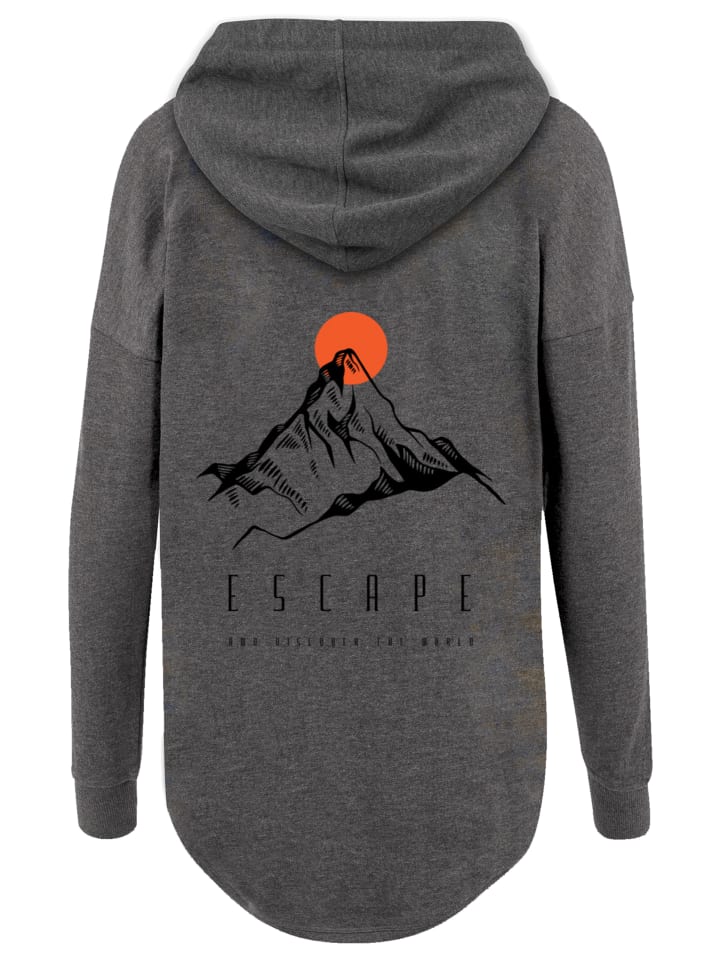 

Толстовка Oversize Escape Discover the World Mountain в цвете "уголь" F4NT4STIC