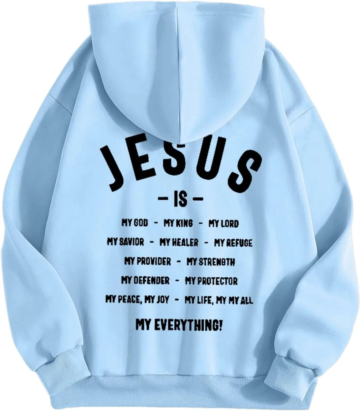 

Мужская толстовка с капюшоном Jesus Letter Graphic, длинный рукав