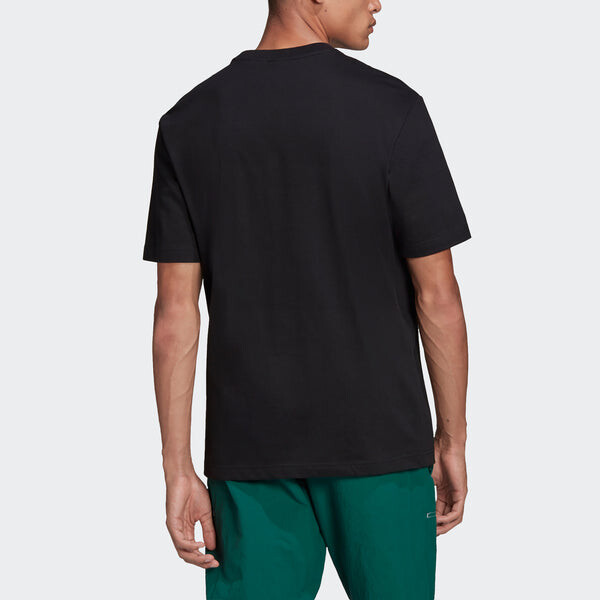 Футболка originals adv mount tee retro pattern sports short sleeve black Adidas, черный — фото 3