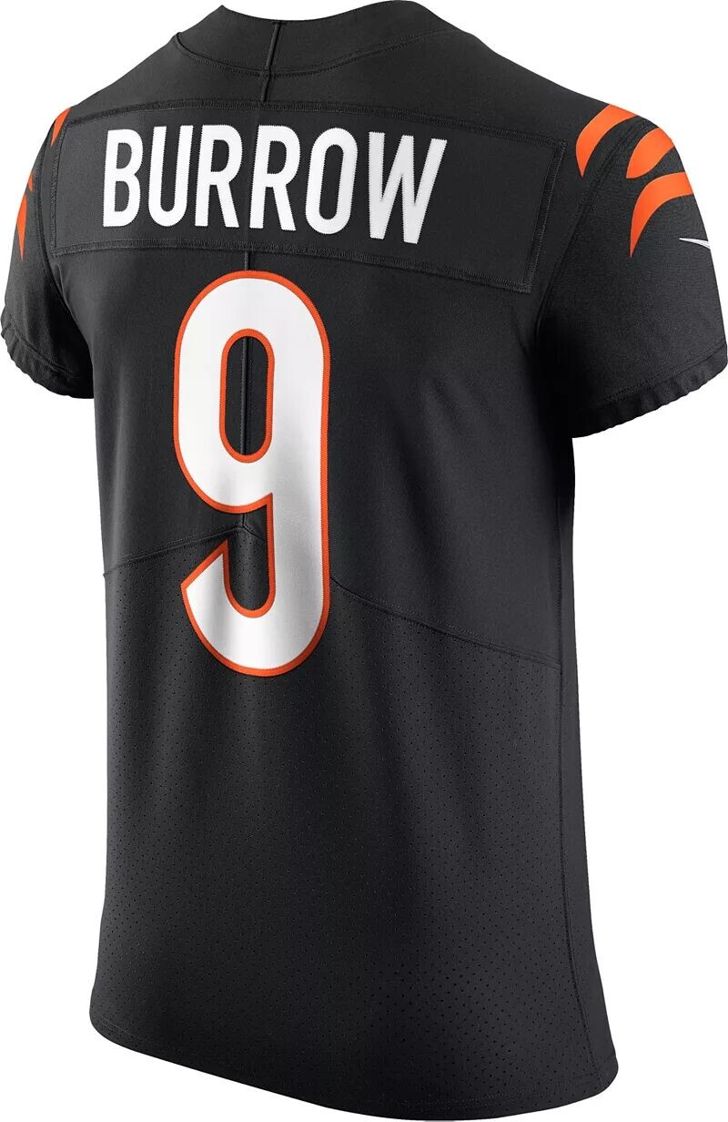 Мужская черная майка Nike Cincinnati Bengals Joe Burrow #9 Elite — фото 3