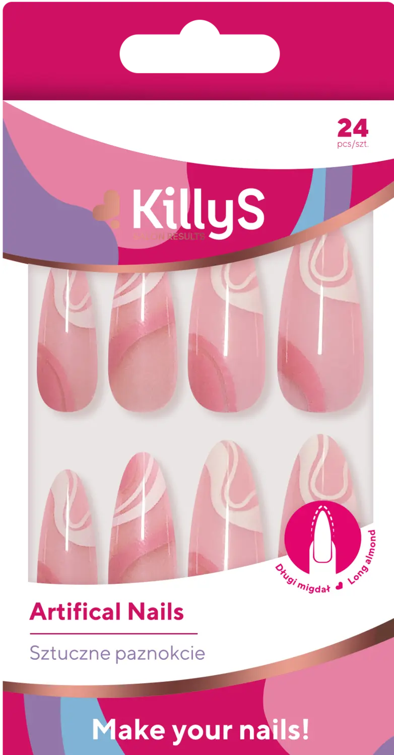 

Искусственные ногти Killys Almond Pink, 24 шт/1 упаковка