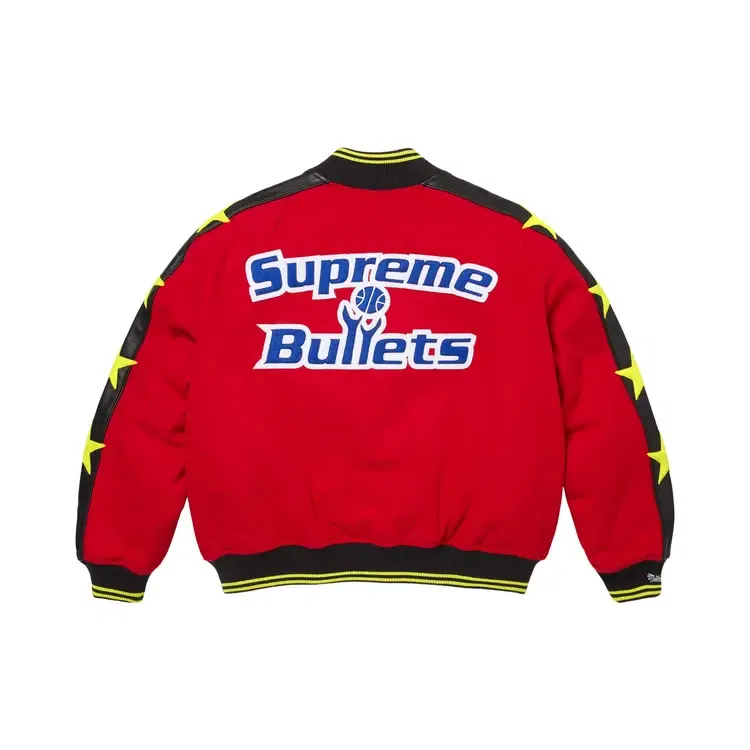 Куртка Supreme x Mitchell & Ness Teams Varsity Jacket, красный — фото 2