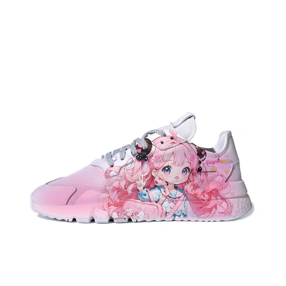 

Кроссовки adidas originals Nite Jogger Lifestyle Shoes Unisex Low-top White/Pink, цвет White powder color - Second-dimensional cute girl - ADB2012D-F