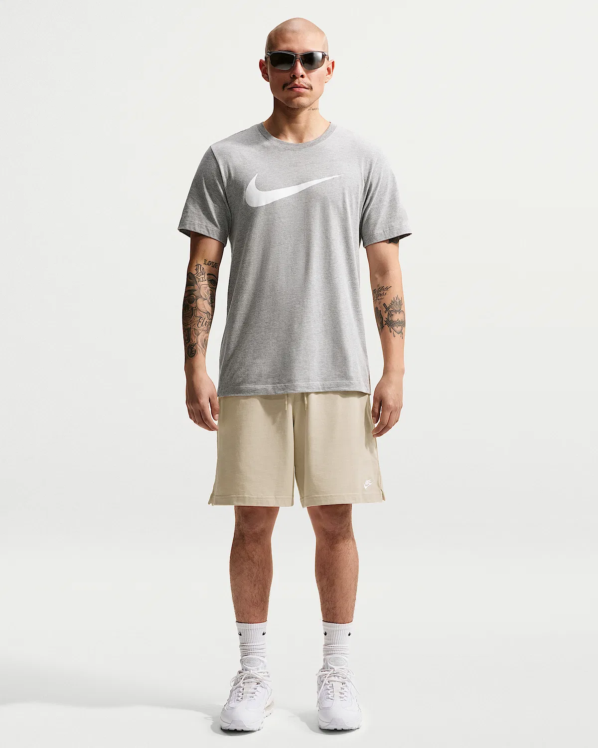 Мужские трикотажные шорты Nike Club, Light Khaki/White