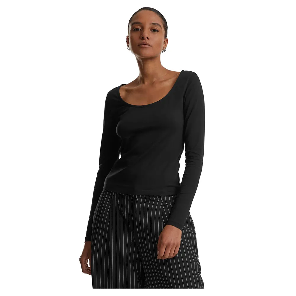 

Лонгслив Urban Classics Wide Neck, черный
