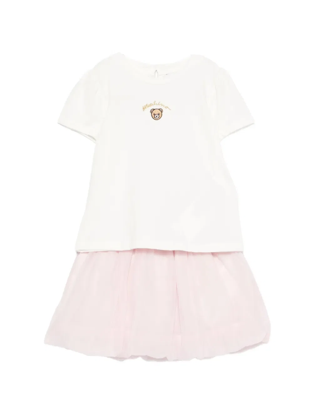 Комплект для новорожденного со сборками Moschino Kids, розовый