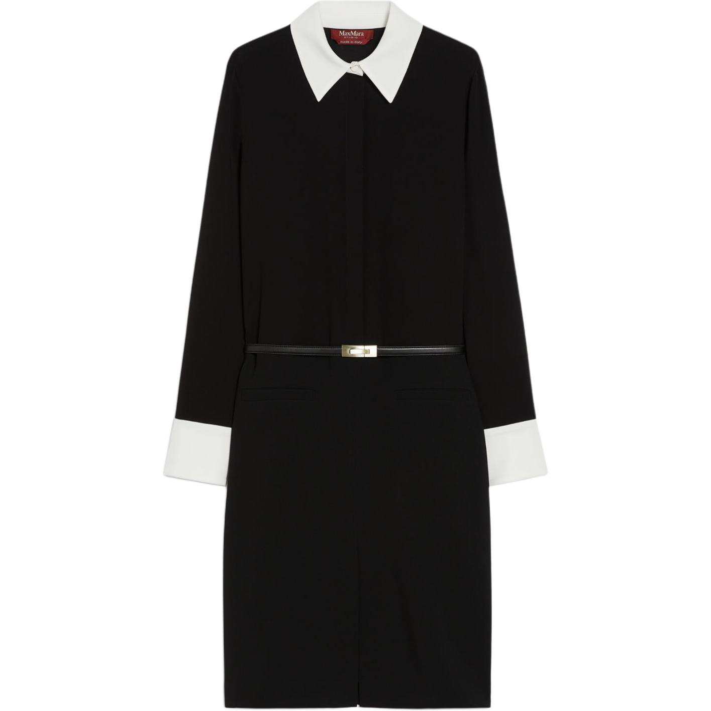 

Длинное платье с длинными рукавами черное MaxMara Studio