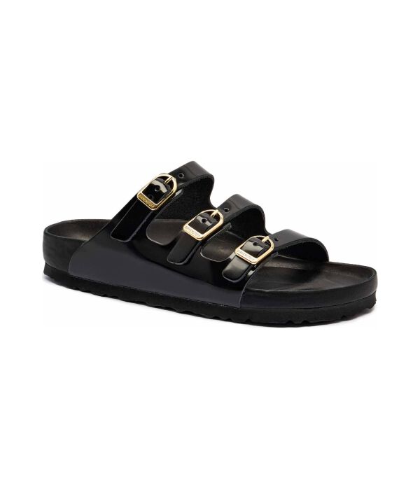 Кожаные тапочки Флорида Birkenstock, черный
