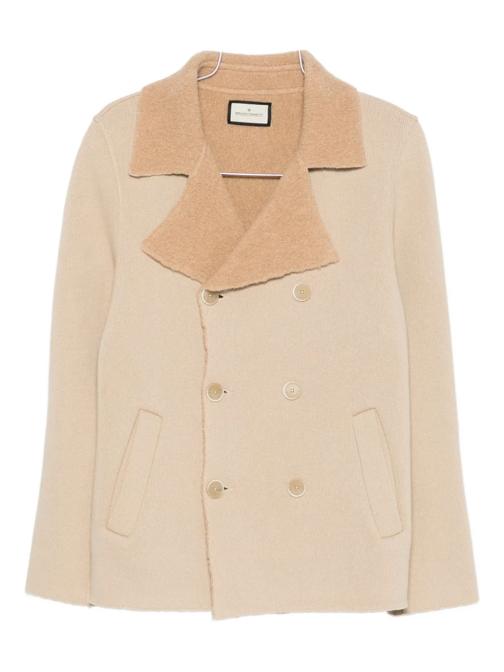 

Двубортный бушлат Bruno Manetti, бежевый