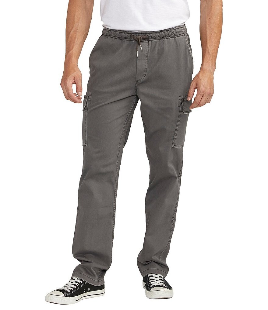 

Брюки-карго без шнурков Silver Jeans Co. Essential из твила, серый