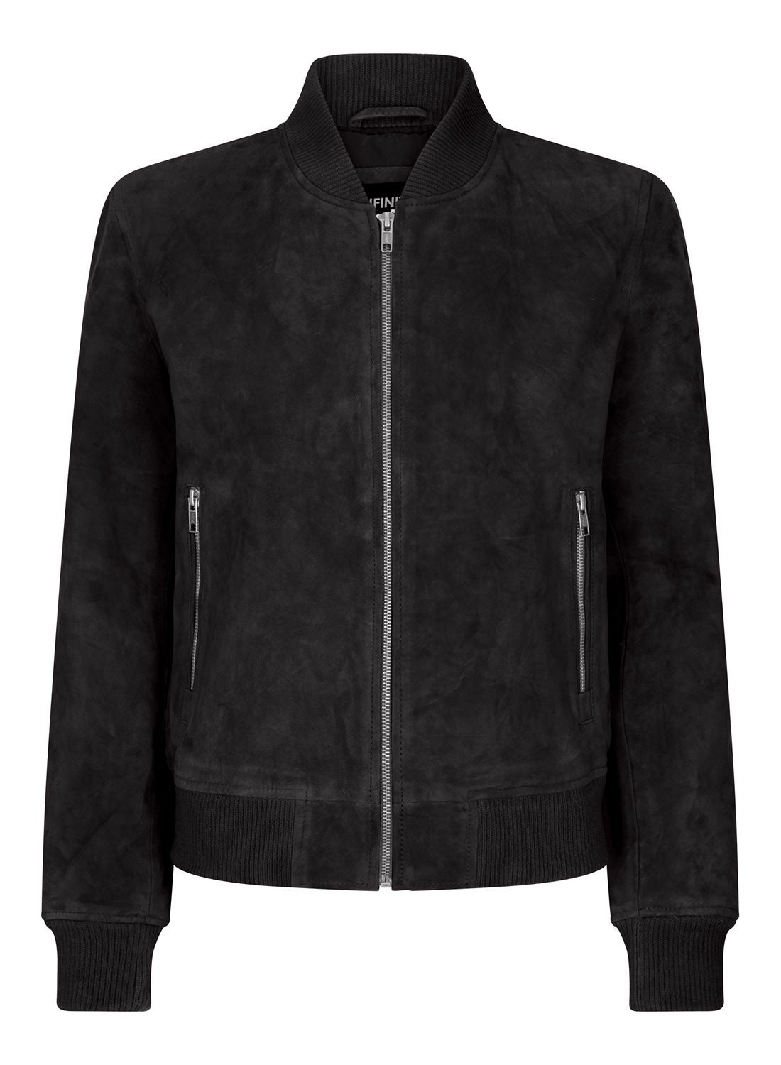 

Куртка-бомбер из замши и кожи TruClothing, черный